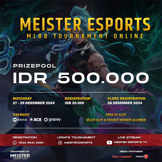 turnamen ml mlbb mole mobile legends desember 2024 meister desember 2024 poster