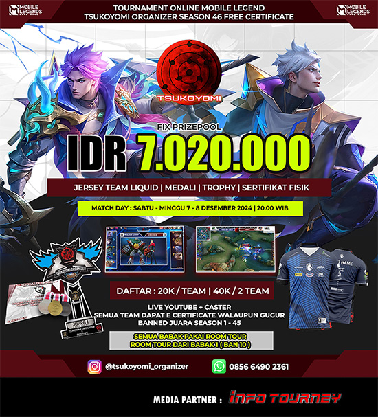 turnamen ml mlbb mole mobile legends desember 2024 tsukoyomi season 46 week 4 poster