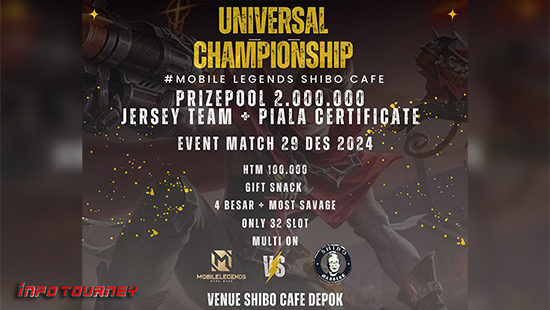 turnamen ml mlbb mole mobile legends desember 2024 universal championship logo