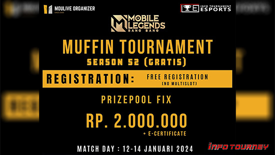 turnamen ml mlbb mole mobile legends januari 2024 muffin season 52 logo