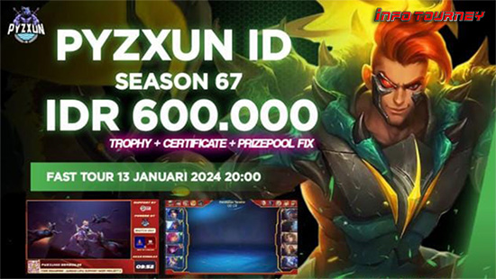 turnamen ml mlbb mole mobile legends januari 2024 pyzxun id season 67 logo