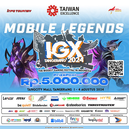 turnamen ml mlbb mole mobile legends agustus 2024 igx tangerang 2024 poster