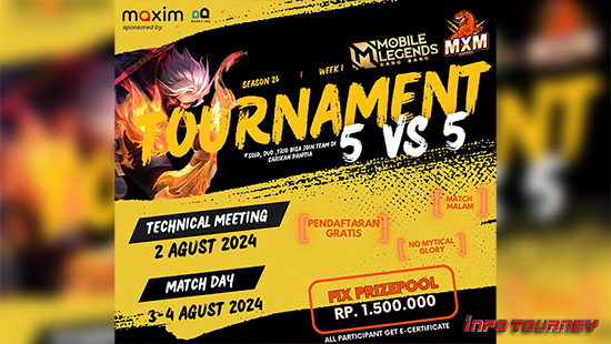 turnamen ml mlbb mole mobile legends agustus 2024 mxm esport season 26 week 1 logo