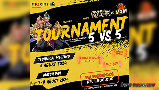 turnamen ml mlbb mole mobile legends agustus 2024 mxm esport season 26 week 2 logo