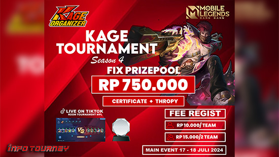 turnamen ml mlbb mole mobile legends juli 2024 kage organizer season 4 logo