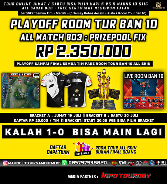 turnamen ml mlbb mole mobile legends juli 2024 maung id season 116 poster