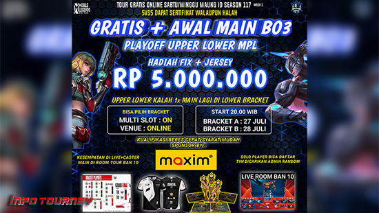 turnamen ml mlbb mole mobile legends juli 2024 maung id season 117 logo
