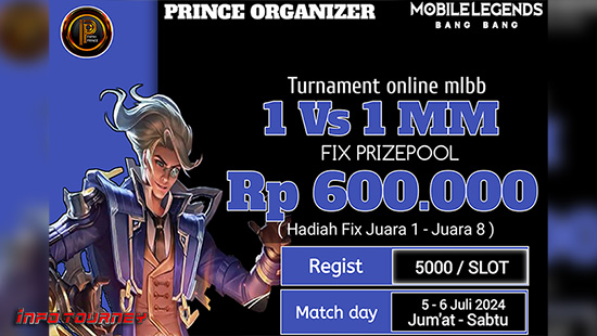 turnamen ml mlbb mole mobile legends juli 2024 prince organizer 1vs1 marksman logo