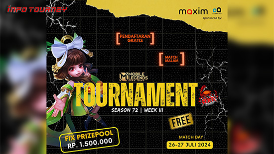 turnamen ml mlbb mole mobile legends juli 2024 rxr esport season 72 week 3 logo