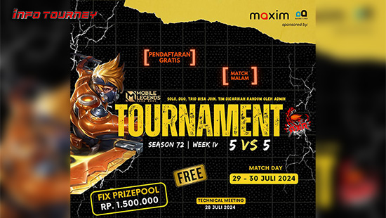 turnamen ml mlbb mole mobile legends juli 2024 rxr esport season 72 week 4 logo
