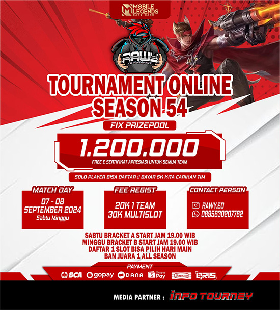 turnamen ml mlbb mole mobile legends september 2024 rawy season 54 poster