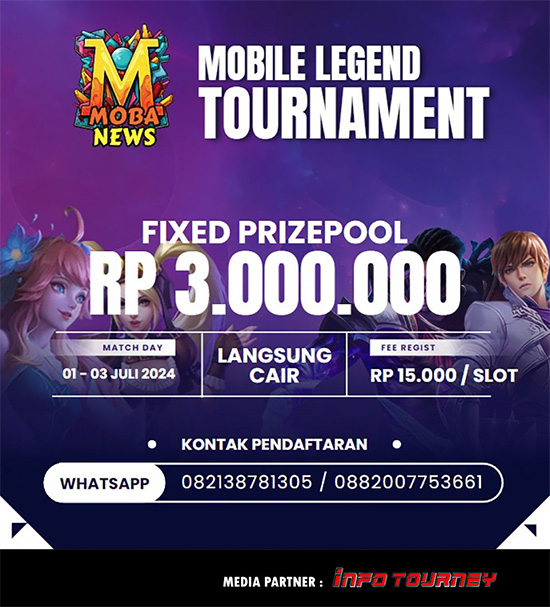 turnamen ml mlbb mole mobile legends juli 2024 mobanews season 1 poster