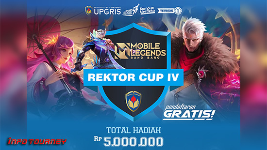 turnamen ml mlbb mole mobile legends juli 2024 piala rektor upgris 2024 logo