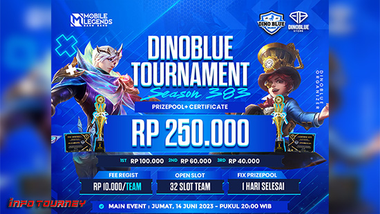 turnamen ml mlbb mole mobile legends juni 2024 dino blue season 383 logo