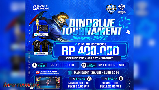 turnamen ml mlbb mole mobile legends juni 2024 dino blue season 392 logo