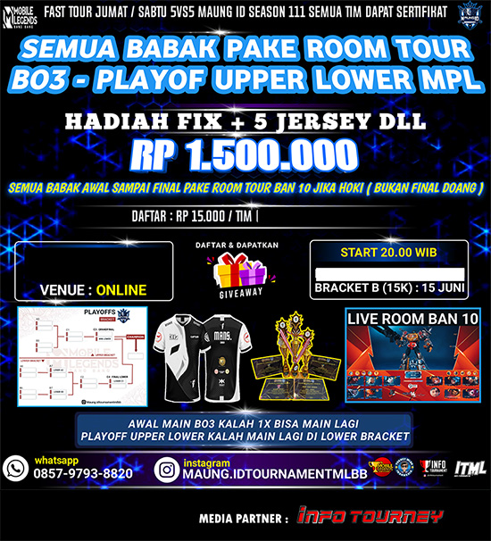 turnamen ml mlbb mole mobile legends juni 2024 maung id season 111 poster 1