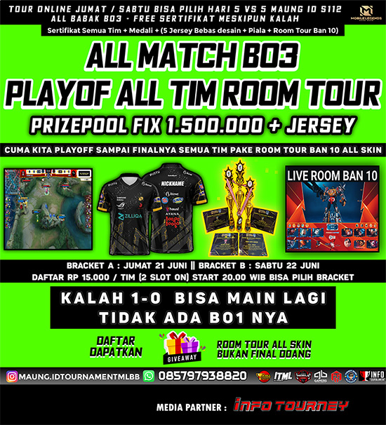 turnamen ml mlbb mole mobile legends juni 2024 maung id season 112 poster