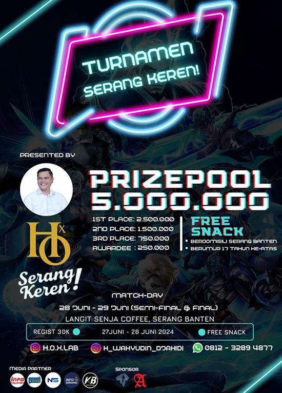 turnamen ml mlbb mole mobile legends juni 2024 serang keren poster
