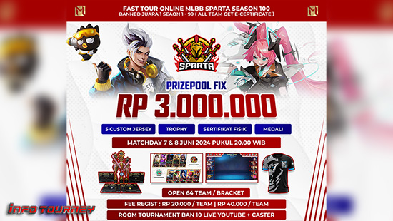 turnamen ml mlbb mole mobile legends juni 2024 sparta organizer season 100 logo