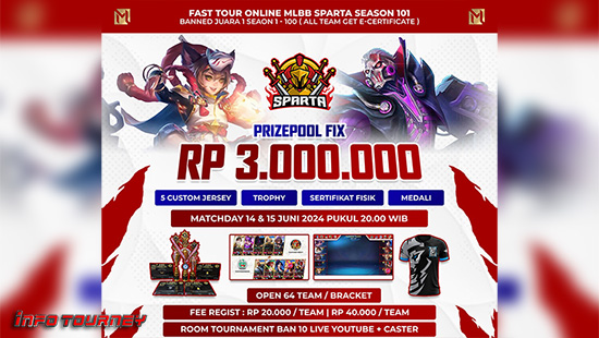 turnamen ml mlbb mole mobile legends juni 2024 sparta organizer season 101 logo