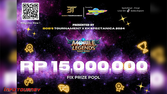 turnamen ml mlbb mole mobile legends juli 2024 bobs tour x ekspectanica 2024 logo