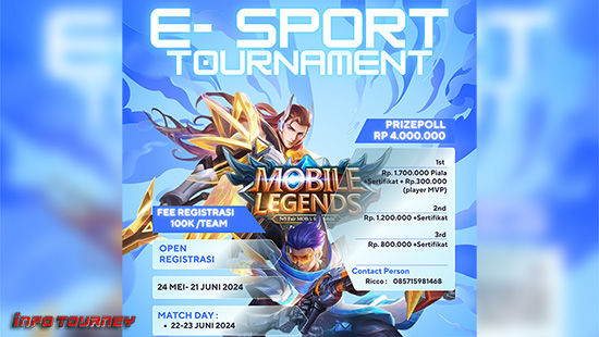 turnamen ml mlbb mole mobile legends juni 2024 clw esport 2024 logo