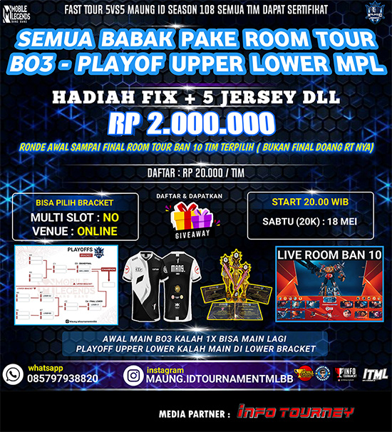 turnamen ml mlbb mole mobile legends mei 2024 maung id season 108 poster 1