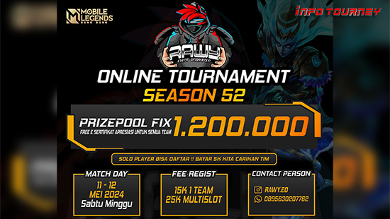turnamen ml mlbb mole mobile legends mei 2024 rawy eo season 52 logo