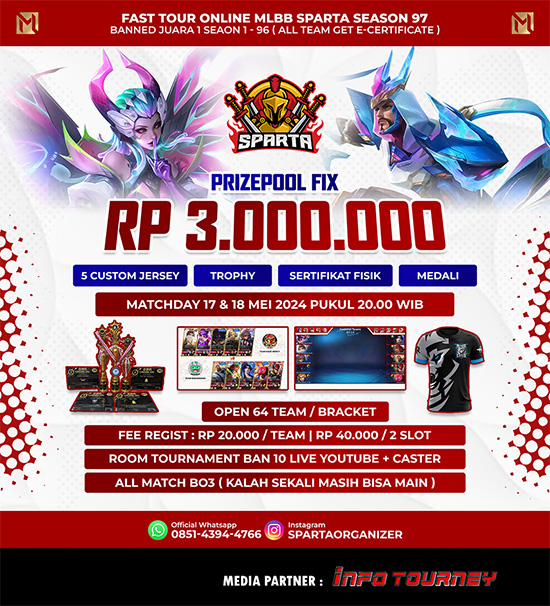 turnamen ml mlbb mole mobile legends mei 2024 sparta organizer season 97 poster