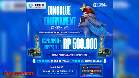 turnamen ml mlbb mole mobile legends november 2024 dinoblue season 465 logo