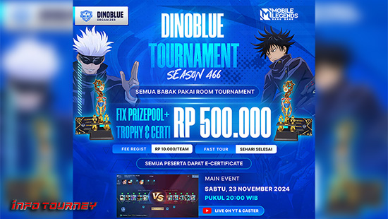turnamen ml mlbb mole mobile legends november 2024 dinoblue season 466 logo