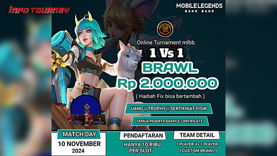 turnamen ml mlbb mole mobile legends november 2024 prince organizer 1vs1 brawl logo
