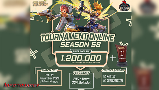 turnamen ml mlbb mole mobile legends november 2024 rawy season 58 logo