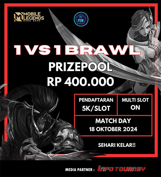 turnamen ml mlbb mole mobile legends oktober 2024 play to win 1vs1 brawl season 1 poster