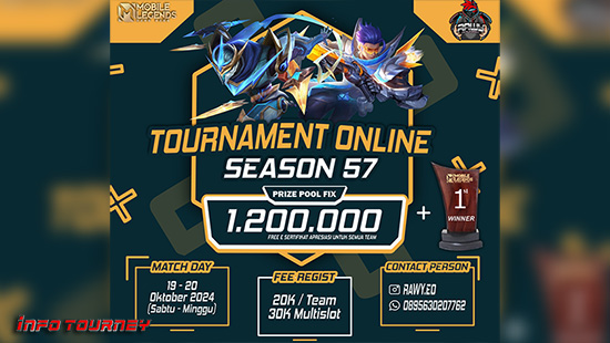 turnamen ml mlbb mole mobile legends oktober 2024 rawy season 57 logo