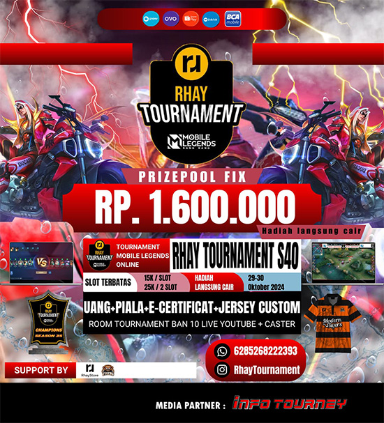 turnamen ml mlbb mole mobile legends oktober 2024 rhay tour season 40 poster
