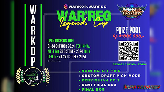 turnamen ml mlbb mole mobile legends oktober 2024 warreg legends cup logo