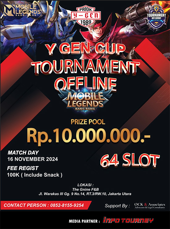 turnamen ml mlbb mole mobile legends november 2024 y gen cup 2024 poster
