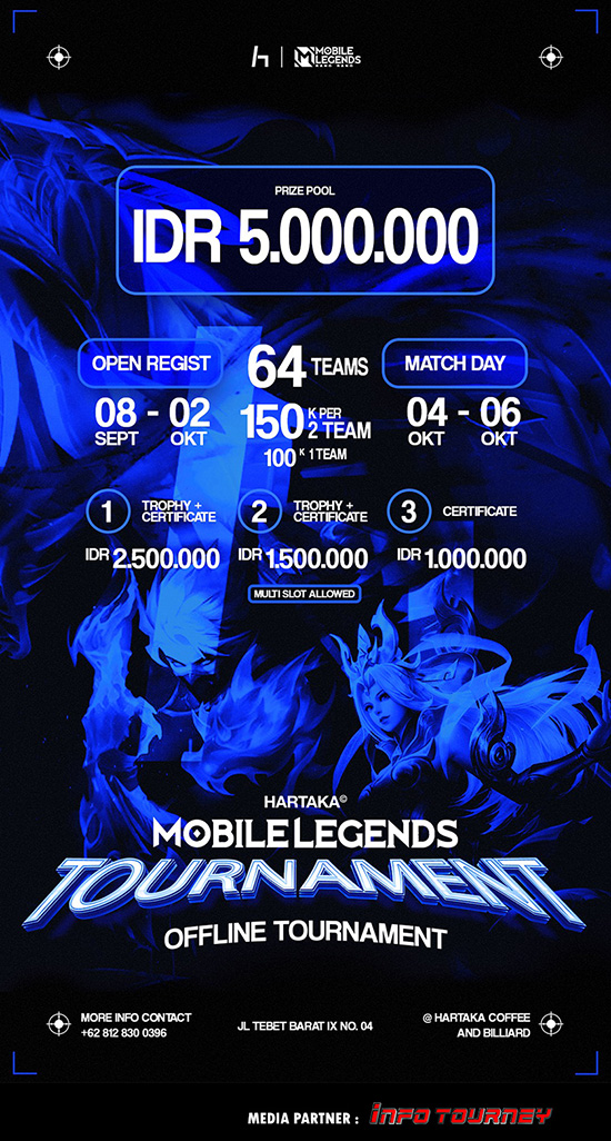 turnamen ml mlbb mole mobile legends oktober 2024 hartaka tour v 2 poster