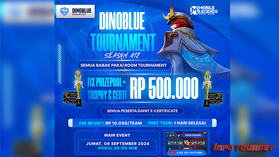 turnamen ml mlbb mole mobile legends september 2024 dinoblue season 412 logo