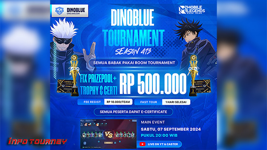 turnamen ml mlbb mole mobile legends september 2024 dinoblue season 413 logo