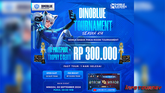 turnamen ml mlbb mole mobile legends september 2024 dinoblue season 414 logo