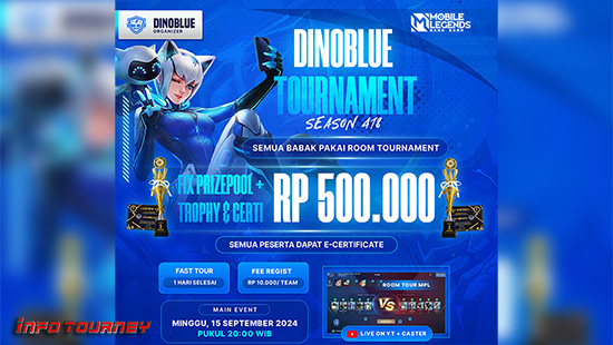 turnamen ml mlbb mole mobile legends september 2024 dinoblue season 418 logo