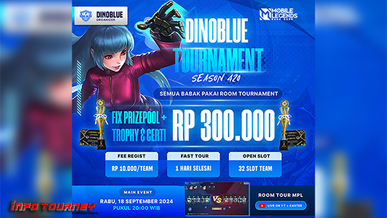 turnamen ml mlbb mole mobile legends september 2024 dinoblue season 420 logo