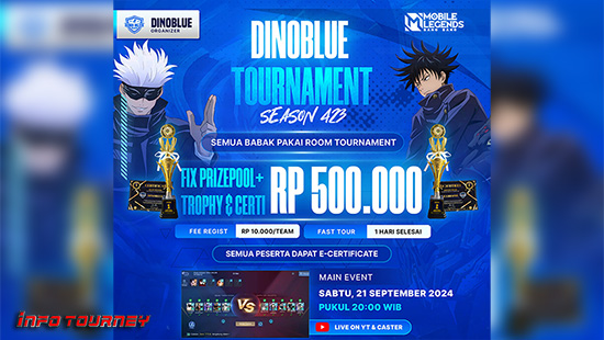 turnamen ml mlbb mole mobile legends september 2024 dinoblue season 423 logo