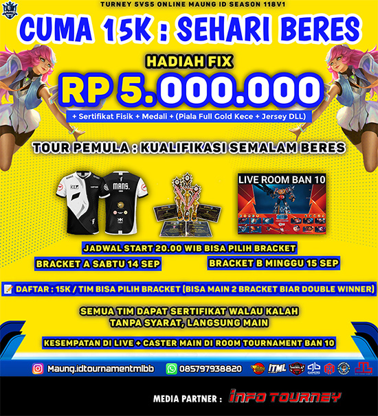 turnamen ml mlbb mole mobile legends september 2024 maung id cup season 118 poster