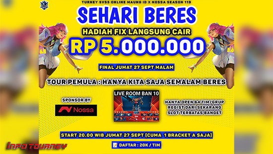 turnamen ml mlbb mole mobile legends september 2024 maung id x nossa season 119 logo