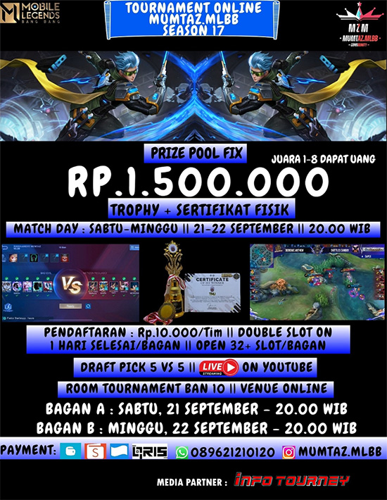 turnamen ml mlbb mole mobile legends september 2024 mumtaz season 17 poster