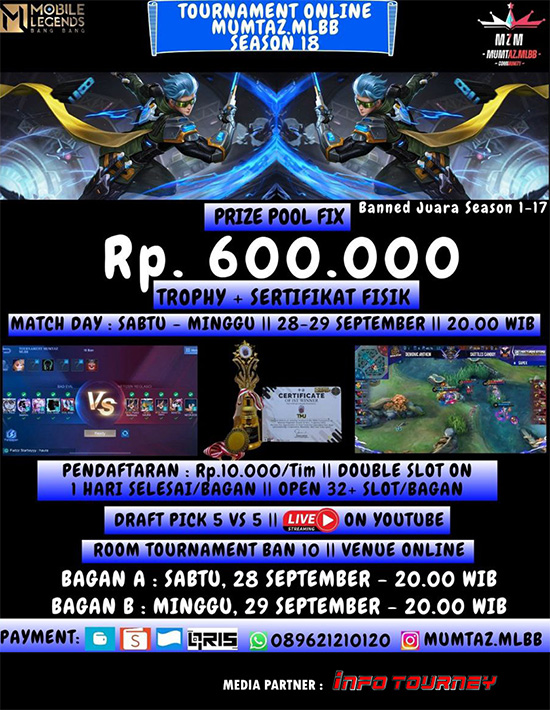 turnamen ml mlbb mole mobile legends september 2024 mumtaz season 18 poster