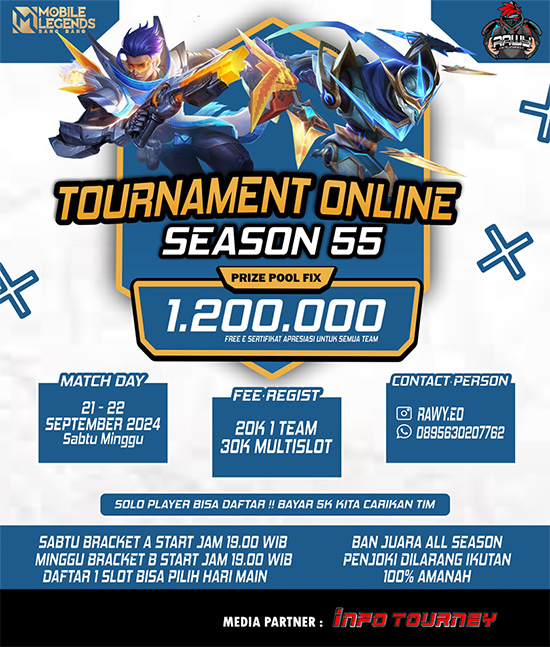 turnamen ml mlbb mole mobile legends september 2024 rawy season 55 poster